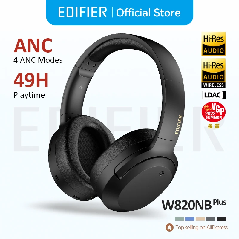 【美品】EDIFIER W820NB Plus ワイヤレスヘッドフォン LDAC Amazon.com: Edifier W820NB Plus Hybrid Active Noise