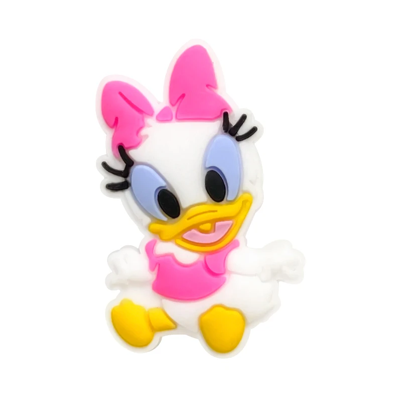 5/10pcs New Silicone Disney Donald Duck BPA FreeTeething Infant Chewable Dummy Necklace Pacifier Toy Accessories