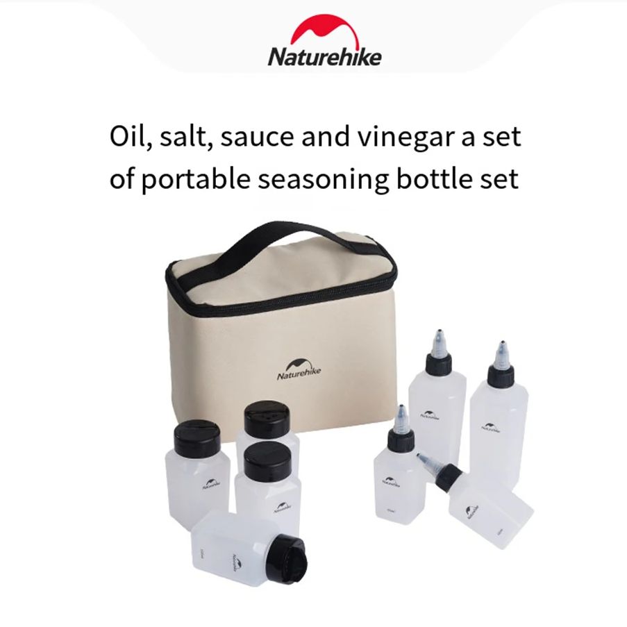 Naturehike Portable Seasoning Bottle Set,Outdoor Camping And Picnic Supplies 6/8-Piece Set ,Barbecue Seasoning Packaging