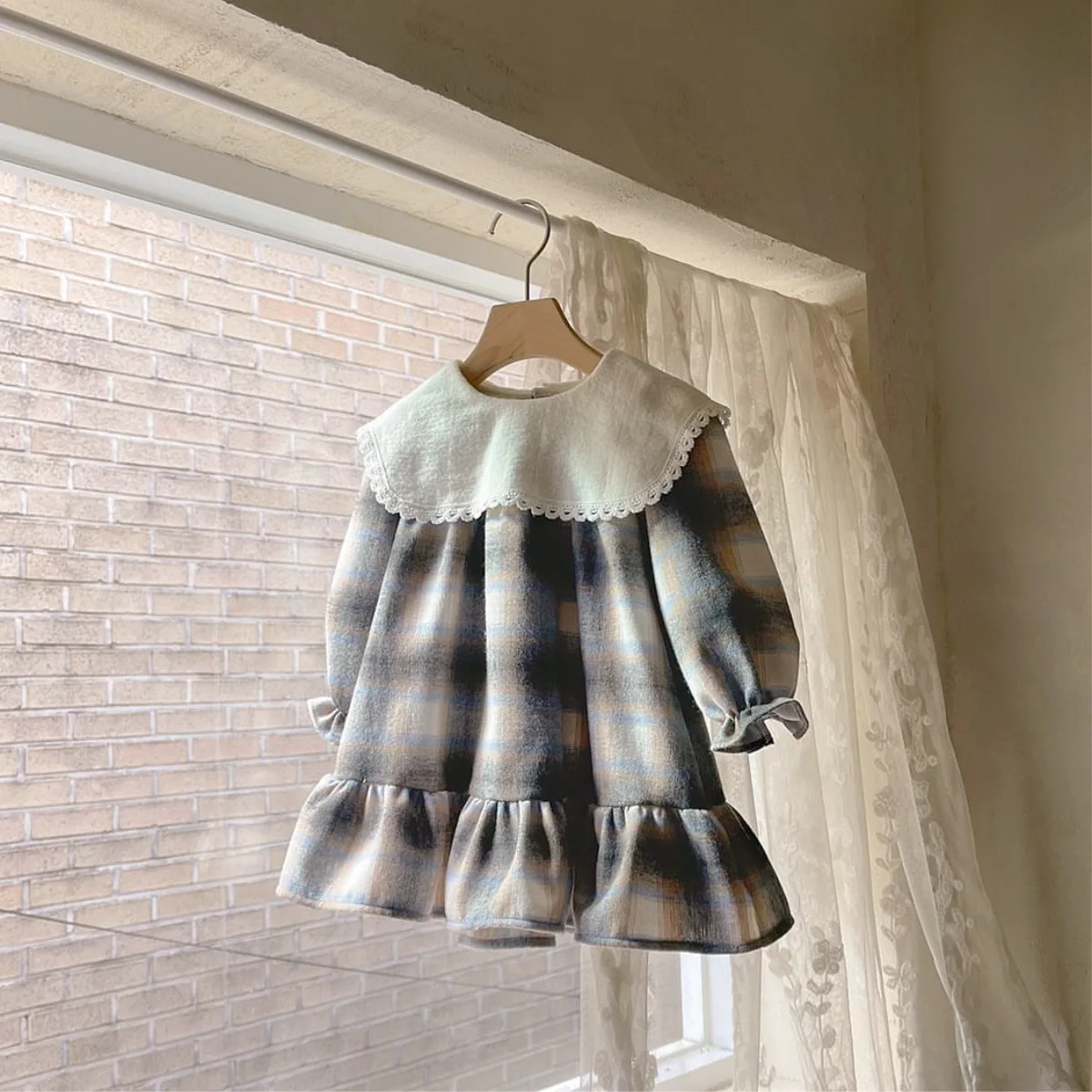 2025 Autumn New Baby Girl Long Sleeve Lace Collar Dress Cotton Infant Loose Princess Dress Kids Girls Casual Dress Baby Clothes 3 2025 Autumn New Baby Girl Long Sleeve Lace Collar Dress Cotton Infant Loose Princess Dress Kids Girls Casual Dress Baby Clothes - Image 3