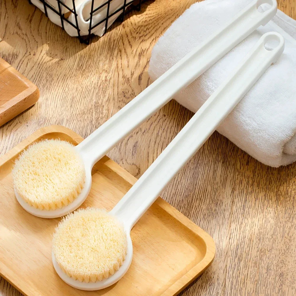 Soft Bristle Long Handle Bath Brush Body Exfoliating Back Scrubber Reusable Showering Supplies for Home Bath Room