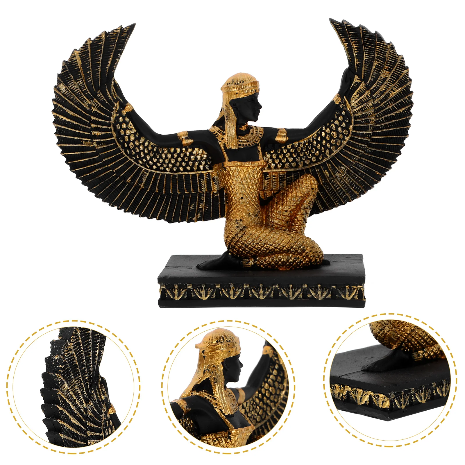 Egyptian Statue Desktop Goddess Adorn Crafts Egypt Fairy Eagle Lady Sculpture Resin Living Room Office decor - Image 2