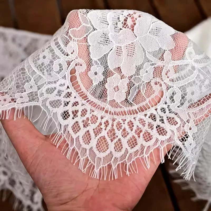 Lace Fabric lace fabric lace sewing supplies lace sewing accessories lace decoration lace accessories lace garment accessories 3 M/lot France Eyelash lace trim Underwear sewing fabric DIY wedding decoration decorative lace for garments