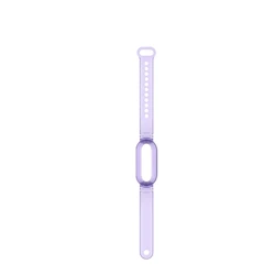 Enhanced Protective TPU Watch Strap Case for Voice Recorder - Dual Transparent Colors (Purple & Gray) (Transparent purple)