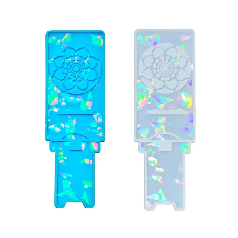 

Silicone Phone Holder Mold Phone Stand Epoxy Moulds Rainbow Light