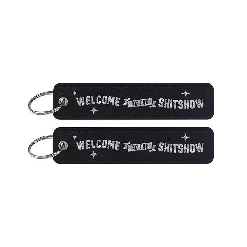 1pcs Computer Pop-up Window Quotes Embroidered Keys Tag Keychains For Motorcycles Backpack Fashion Key Ring Accessories Gifts - Image 84