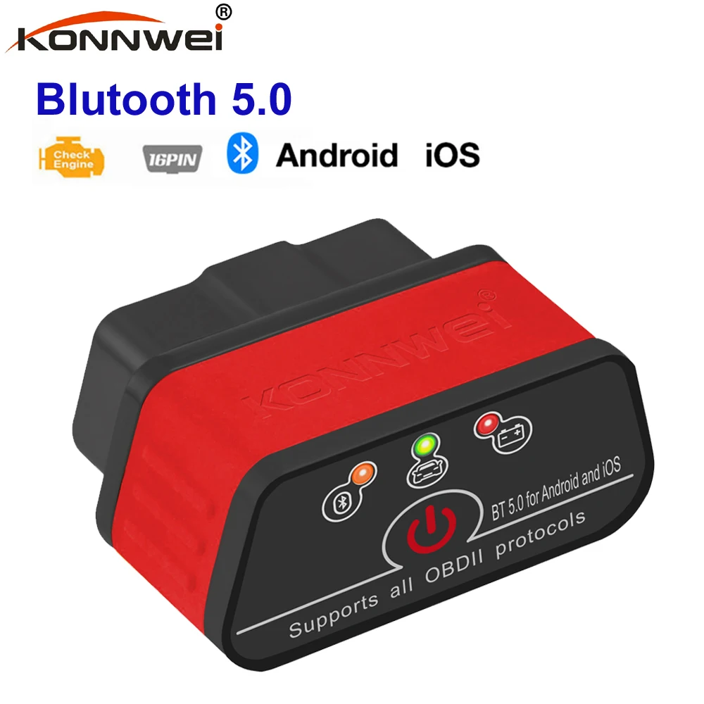 Elm327 Car Obd2 Scanner Bluetooth 5.0 Per Android/Ios Anto Scanner V1.5 Obdii Icar2 Elm 327 V1.5 Auto Car Obd2 Strumenti Diagnostici