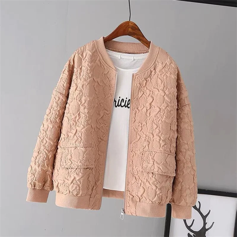 

Solid Color Ladies Short Baseball Jacket Korean Spring Casual White Jacket Top Female Cardigan Zipper Jackets Fashion 2023 New