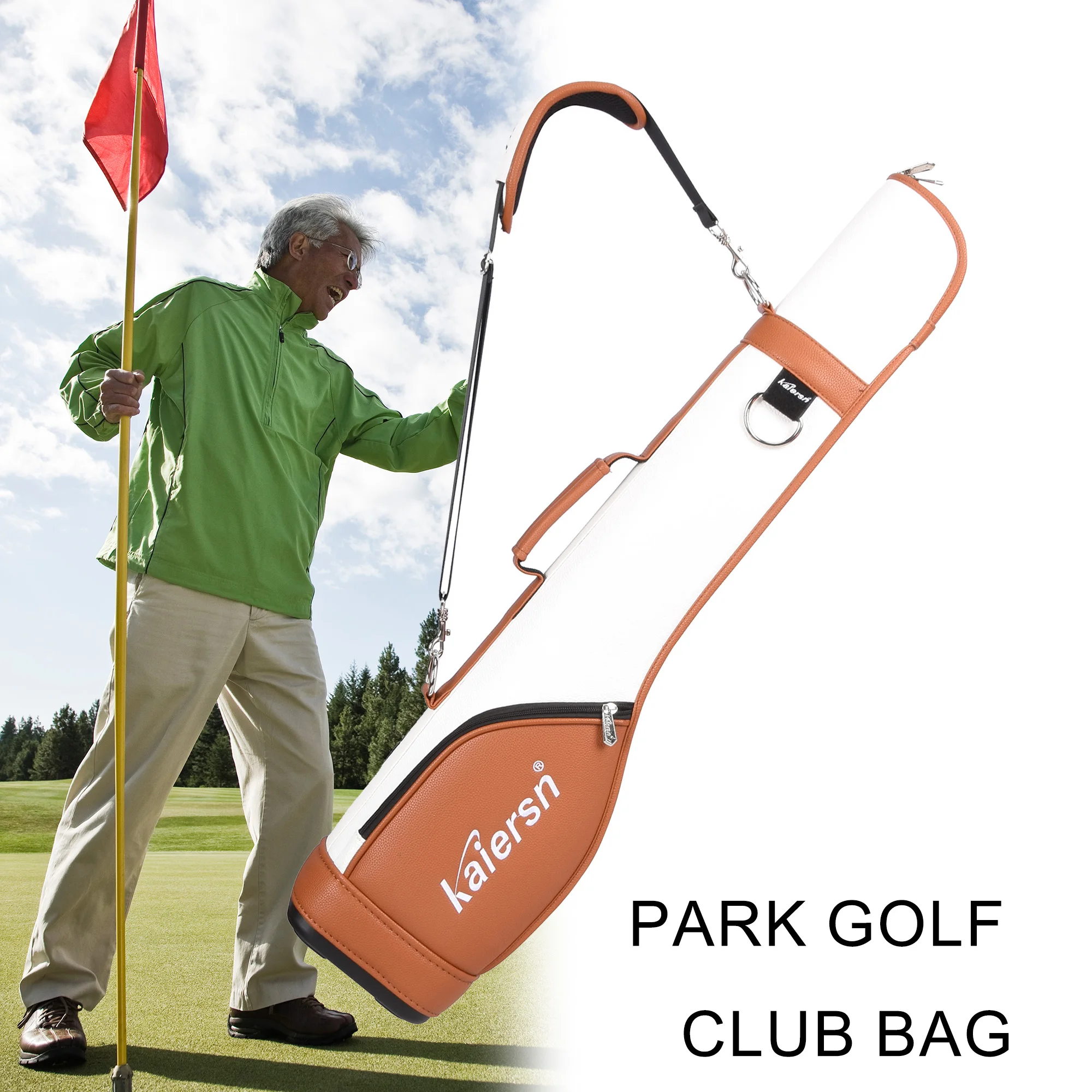 Kaiersn Park Golf Club Bag PU Lightweight Park Golf Gun Bag 2