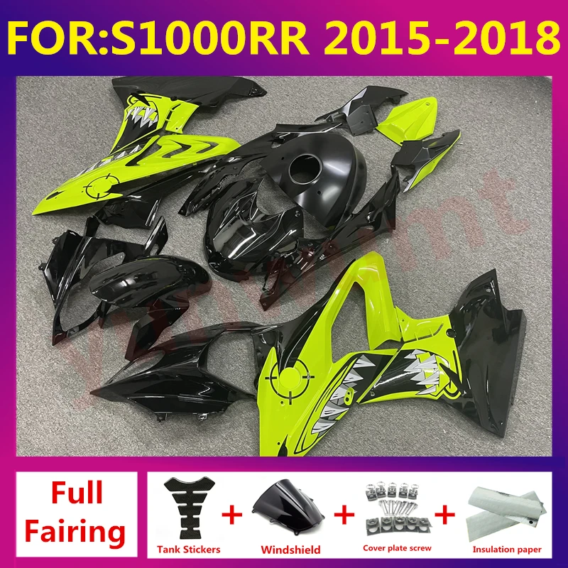 

Обтекатели для мотоцикла из АБС-пластика, подходит для S1000RR 15 16 17 18 S1000RR 2015 2016 2017 полный обтекатель корпуса zxmt, набор желтого и черного цветов