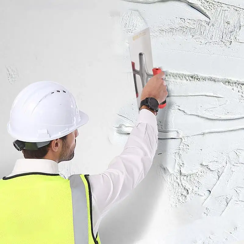 Lightweight Drywall Trowel com alça confortável, aço inoxidável, espátula de acabamento concreto, ferramentas de construção