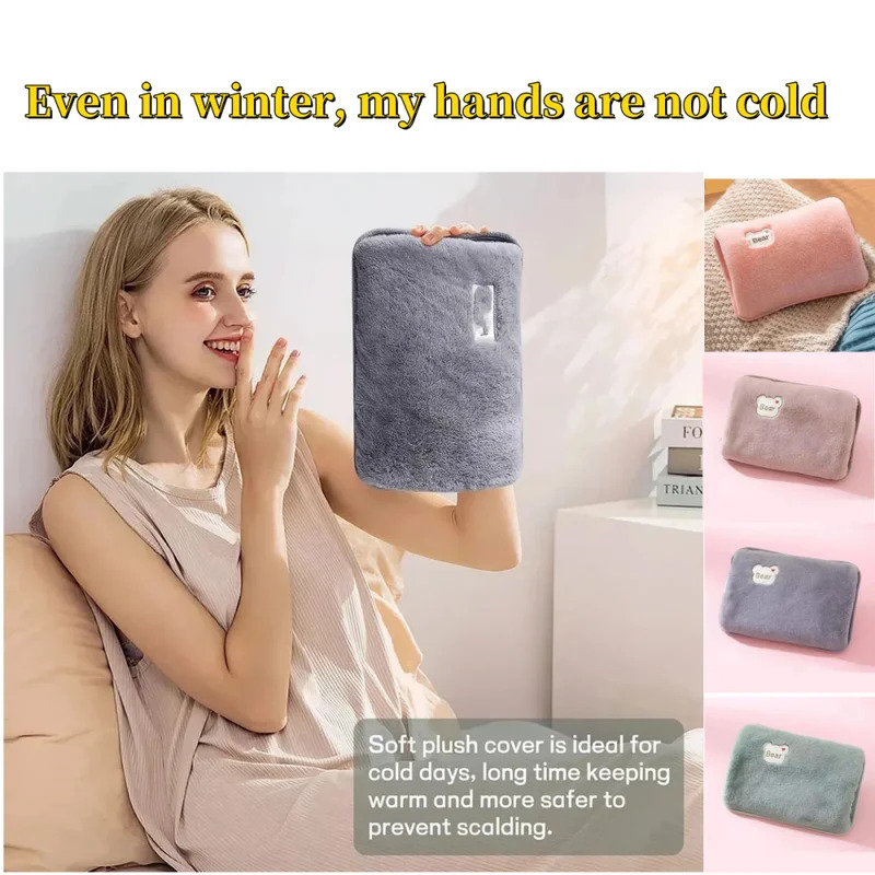  Rechargeable Hand Warmer (EU Plug) - Cute Reusable Hot Compress Bag & Hot Water Bottle 