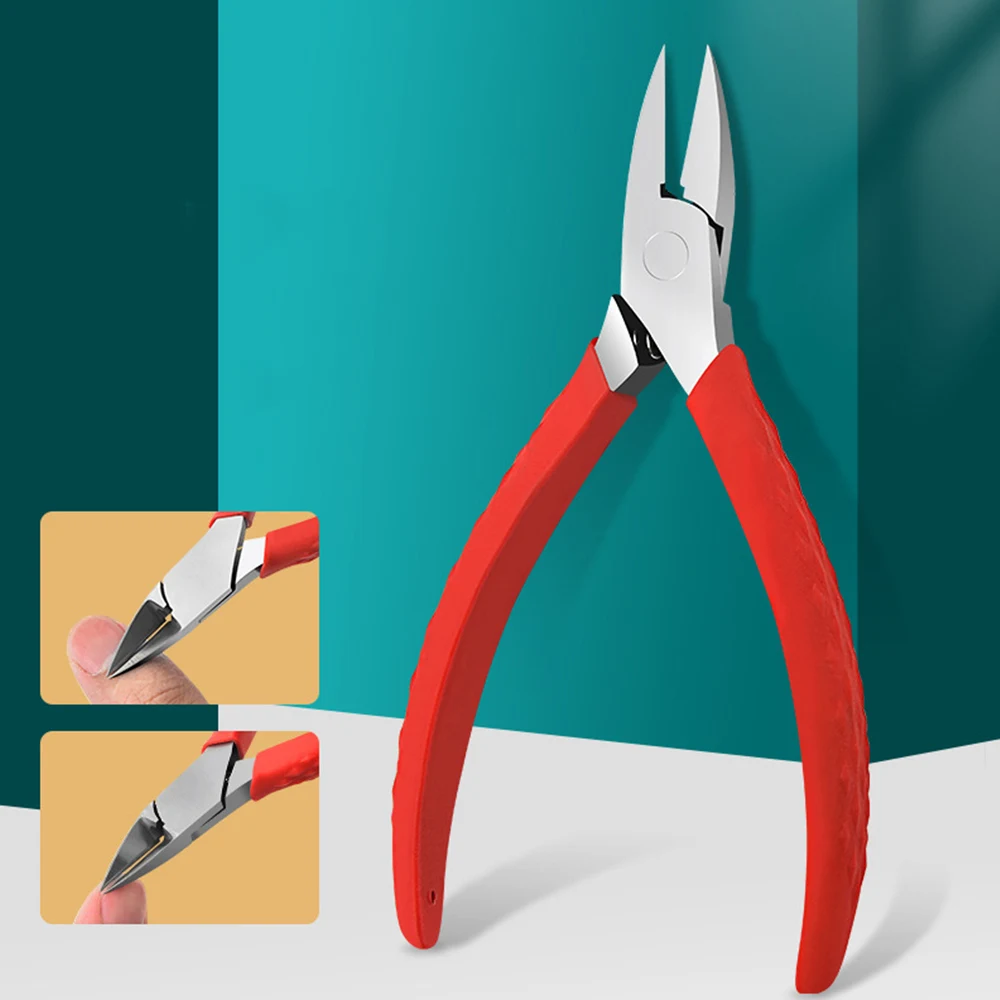

New Toenail Clippers Stainless Steel Nail Scissors For Paronychia Thick Nails Trim Dead Skin Remover Rubber Handle Pedicure Tool