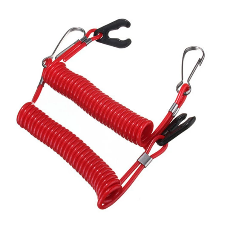 

1pcs Universial Boat Outboard Engine Cord Kill Stop Switch Safety Lanyard Tether