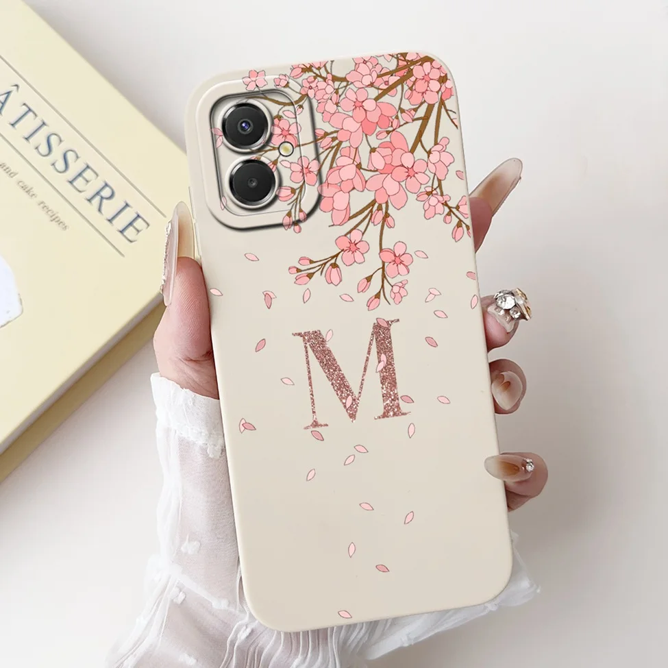 Luxury Floral Crown Silicone Shockproof Bumper Phone Case with A-Z Letter Personalization