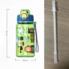 600ML Children's Water Bottle for Summer Student Drinking Bottle Plastic Sports Water Bottle Portable Anti-fall and Leak Proof 4