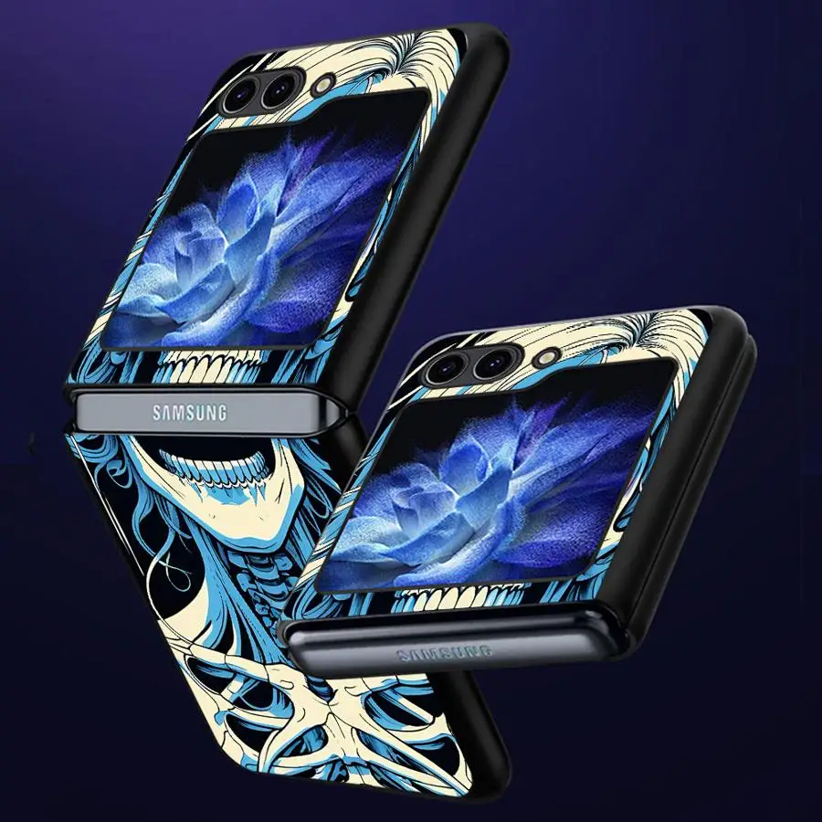 Skeleton Cool Flip Phone Protective Case - Stylish Back Cover
