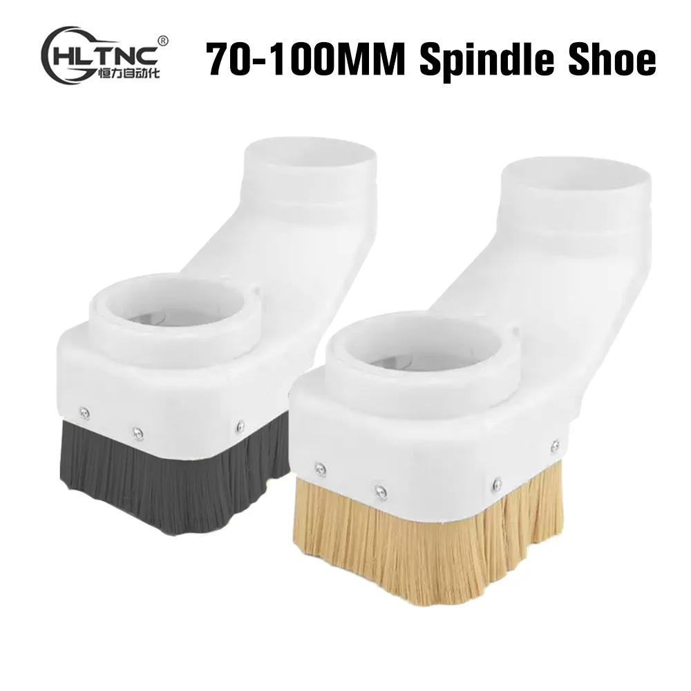 Woodworking Dust Removal Cover HLTNC 70/75/80/85/90/100mm Spindle Dust Shoe Collector Dustproof Boot Clearner Cover For CNC Woodworking Engraver Router Machine