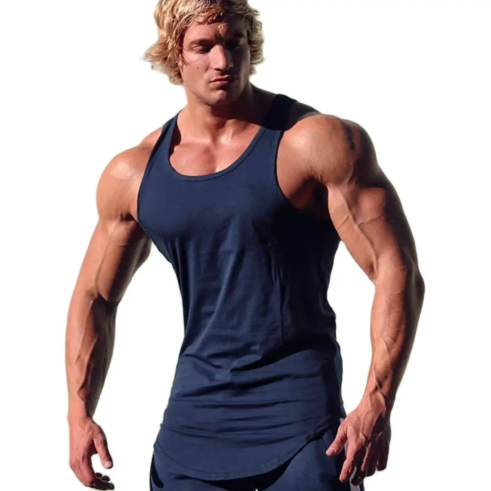 

Solid Color Men's Tank Top Fitness And Fitness Training Cotton Sleeveless Shirt Men's Summer Casual Tight Tank Top