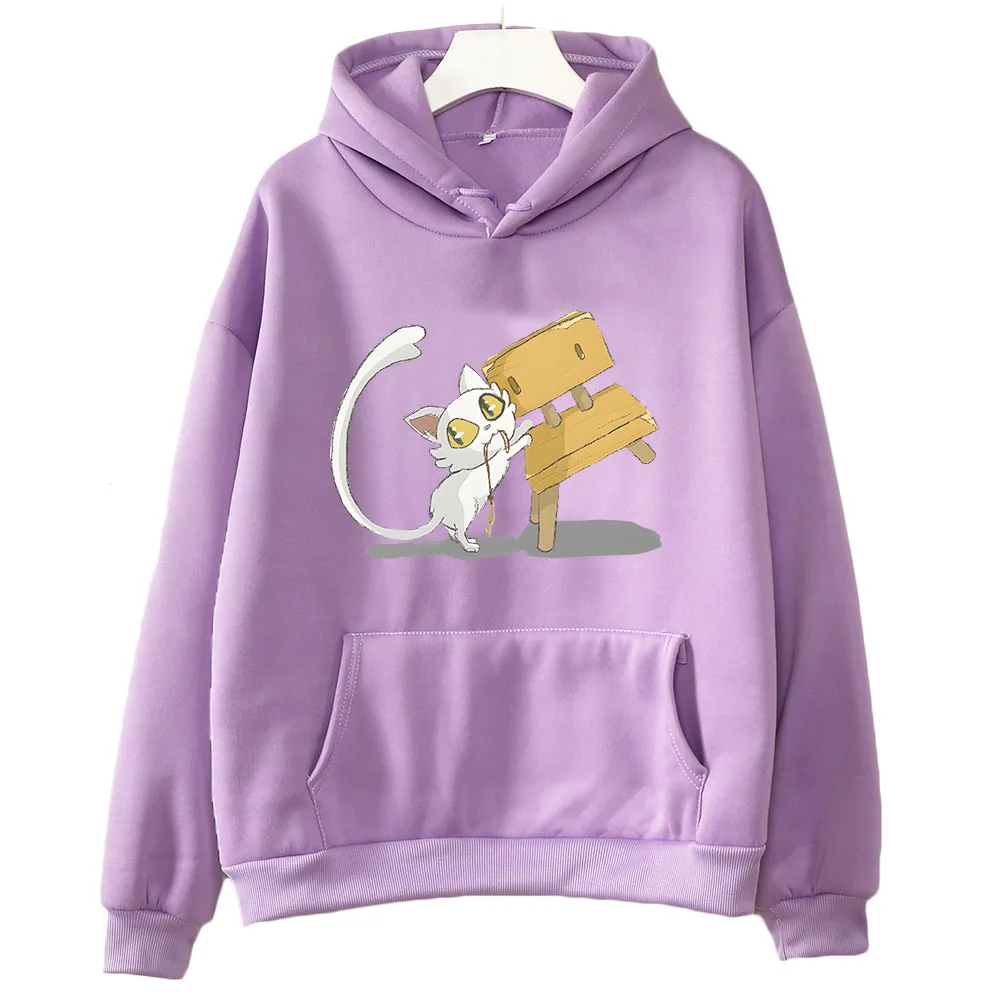 

Suzume No Tojimari Daijin with Sadaijin Cat Harajuku Hoodies Women Prevalent Cartoon Anime Clothes Pullovers Kawaii/Cute Fashion