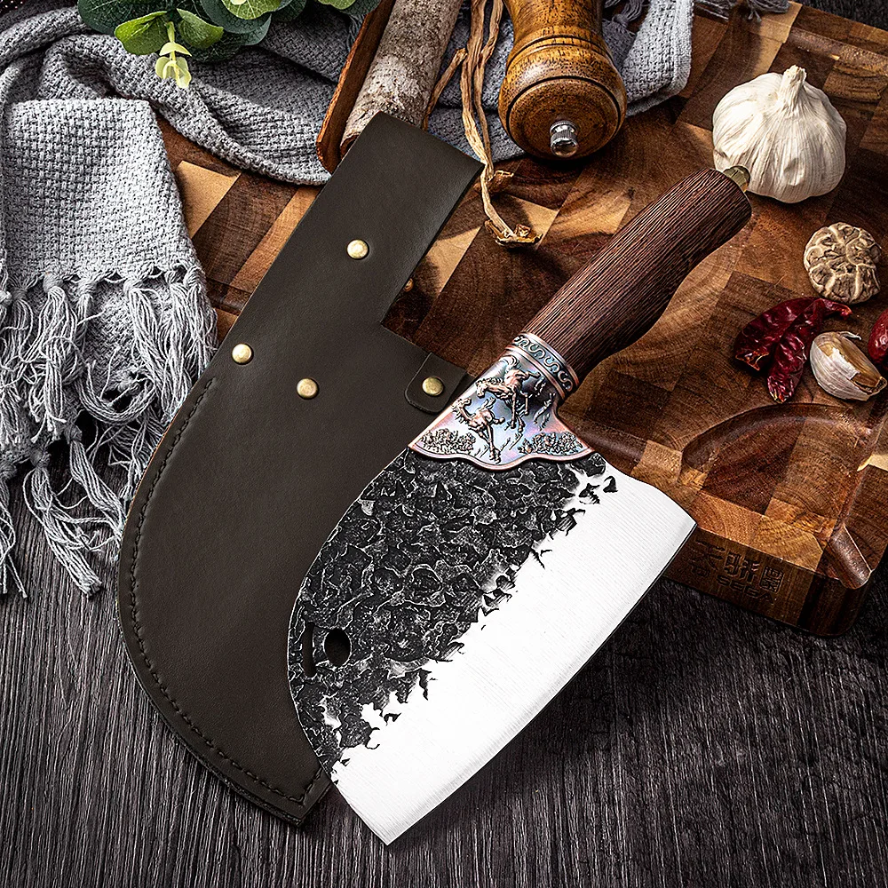 

Heavy Kitchen Knives Cooking Tools Hand Forged Stainless Steel Boning Butcher Knife Cleaver Meat Chopping Vegetables Chef Knives