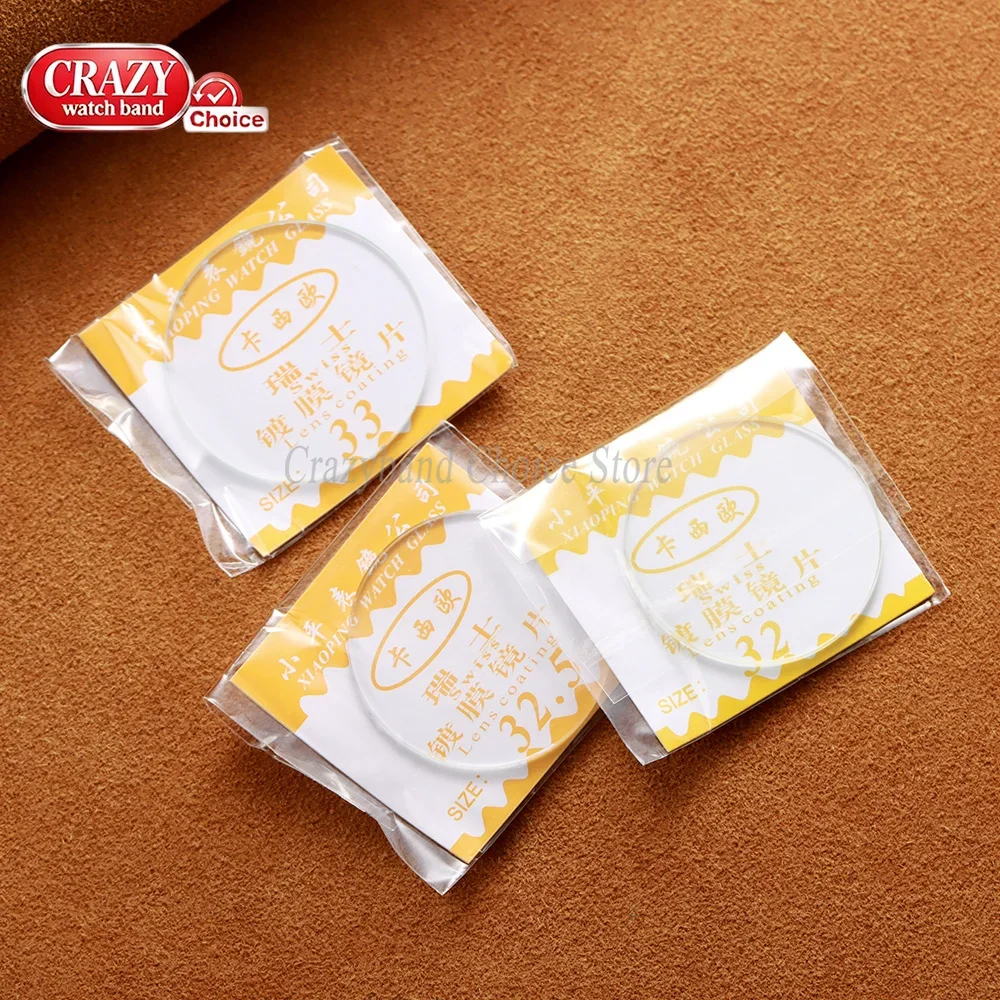 Flat Transparent Crystal Watch Glass Replacement - Various Thickness & Diameter Options