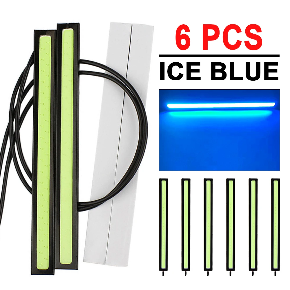 ตัวเลือกสินค้า ไฟ LED COB DRL 17 ซม. สีขาว แผงอลูมิเนียม สำหรับรถยนต์