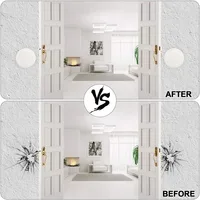 5 ชิ้นประตูซิลิโคนประตูเบาะรองนั่งตกแต่งบ้านแผ่นป้องกันการปรับปรุงฮาร์ดแวร์ 2