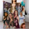 Aubrey Plaza collage Throw Blanket Sofas Sleeping Bag Kid'S Blankets 1