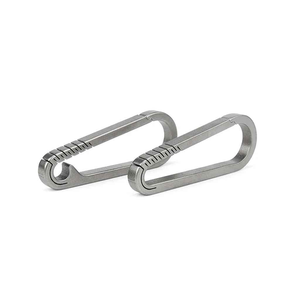 Simple Titanium Buckle Outdoor EDC Tool Keychain Pocket Titanium Alloy Buckles Camping Accessories 2pcs keychain tool,tactical keychain,keychain carabiner