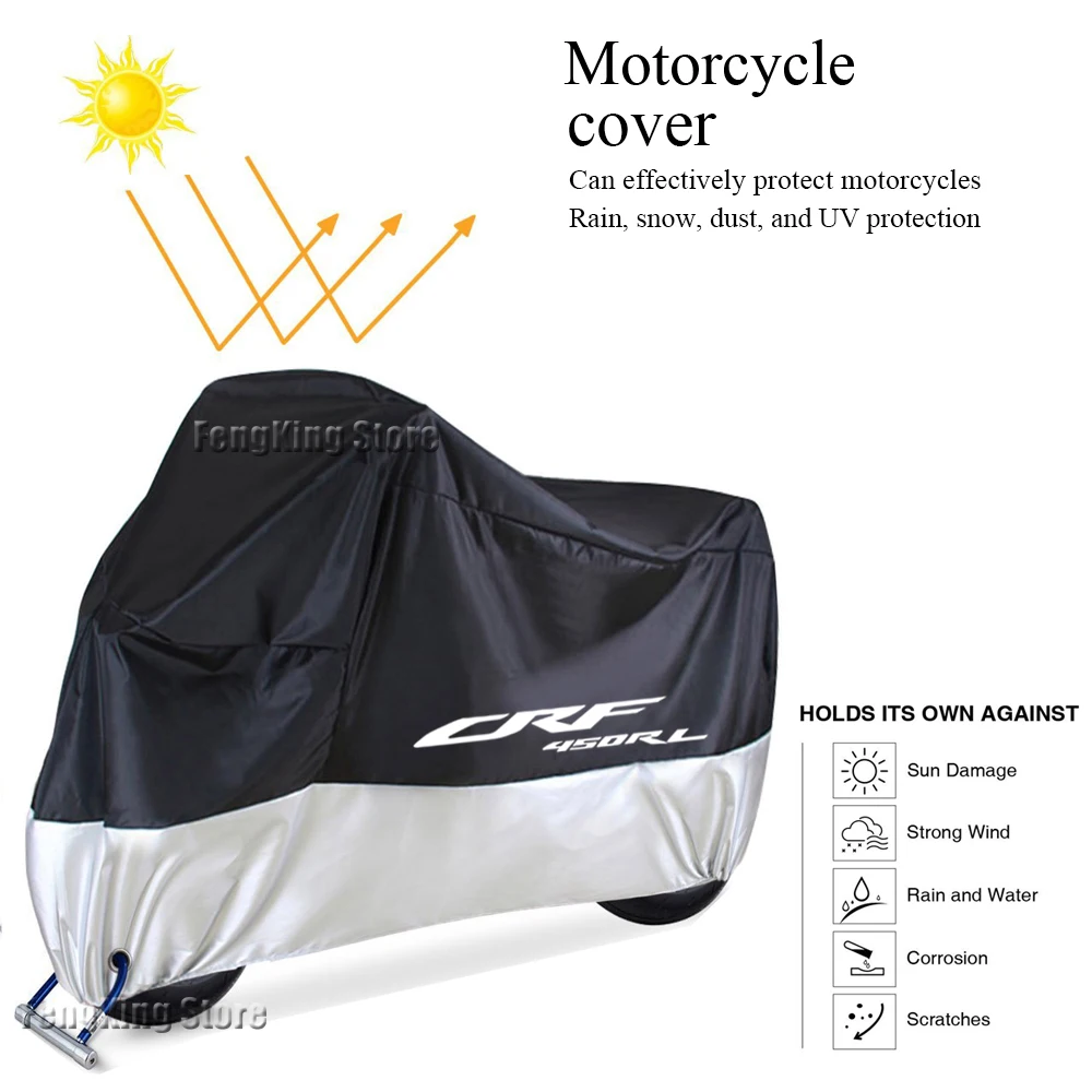 For Honda CRF450RL CRF300L CRF450L CRF250L Motorcycle Cover Waterproof Outdoor Motorbike Rain Dustproof Snow Sun UV Protector for bmw r 1200 gs lc r1200gs adv adventure motorcycle cover waterproof outdoor motorbike rain dustproof snow sun uv protector