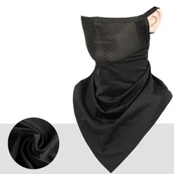 Summer Men's Breathable UV Protection Full Face Cycling Scarf - One Size (Black)