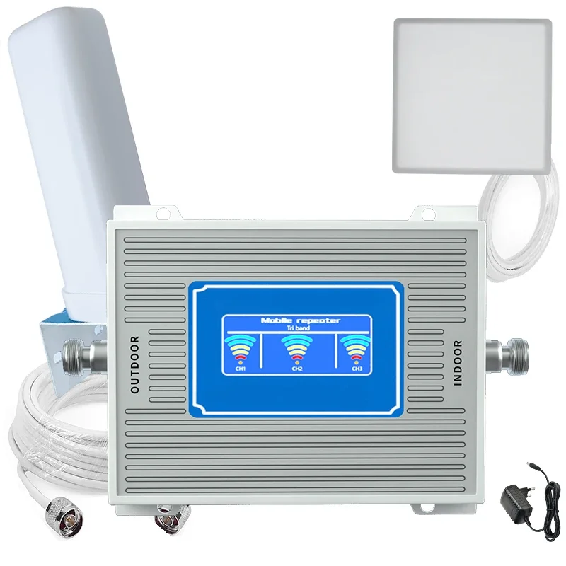 2G 3G 4G 800 900 1800 2100 mhz Cell Phone Booster Band 1 3 8 20 Mobile Signal Amplifier Cellular Repeater GSM LTE WCDMA antenna signal booster