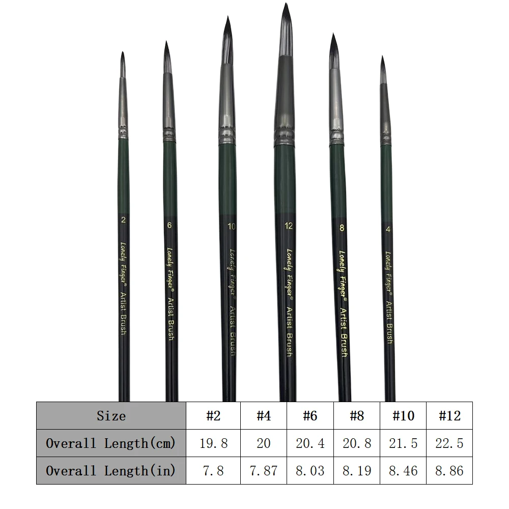 6pcs Professional Artist Paint Brush-Painting Brushes Kit, Fabulous for Canvas, Watercolor & Fabric-for Beginners and Profession 2