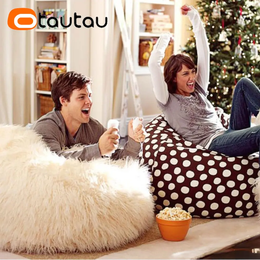 OTAUTAU 4ft King Size Fluffy Warm Cashmere Bean Bag Sofa Pouf with Shredded  Foam Filler Insert Giant Beanbag Puff Sac DD007 - AliExpress