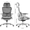 E2 Ergonomic Office Chair, 6-Way Dynamic Lumbar Support, 3D Adjustable Armrests, 3D Adjustable Headrest, Office Chair 2