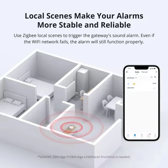 SONOFF SNZB 05P Zigbee3.0 Water Leak Alarm Detector IP67 Waterproof Remote Control EWelink App Smart Home with Alexa Google Home 6