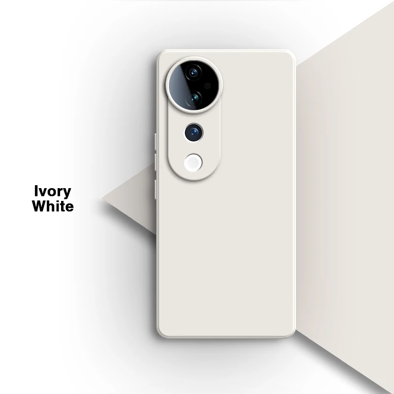 Elegant Liquid Silicone Protective Phone Case - Soft, Classic Design with Camera Protection