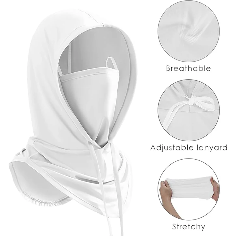 1set Neck Cover Face Mask Arm Anti-UV Sunscreen Sleeves Ice Silk Half Face Cover UV Protection Neck Wrap Unisex UPF 50+