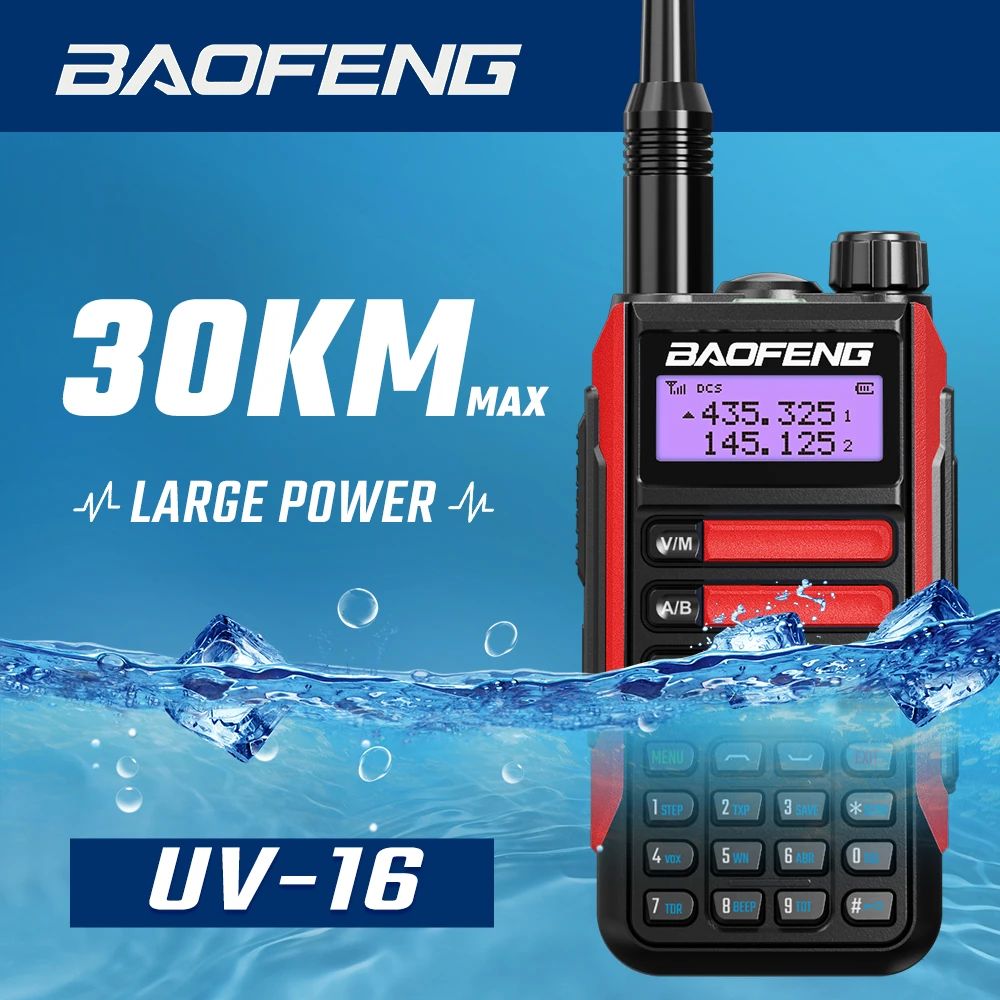 mini walkie talkie Baofeng UV-16 Waterproof Dual Band FM Ham Radios 10 KM VHF UHF Updated UV5R Walkie Talkie High Power BF-UV16 Two Way Radio 2022 50 mile walkie talkie
