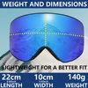BRAND Winter Sports Ski Goggles UV400 Protection Ski Mask Male Female Anti-Fog Big Face Snow Glasses Skiing Snowboard Eyewear 3