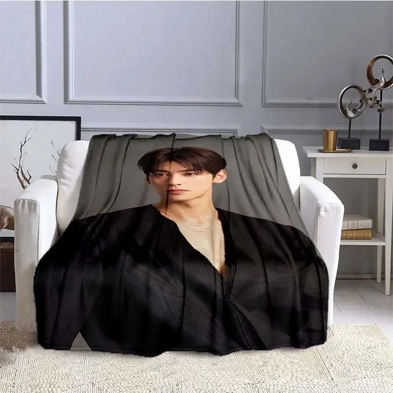 Description Picture 6 of itemTrue Beauty Series Hwang in Youp Cha EunWoo Flannel Blanket Star Art Warm Throw Blanket for Bed Bedroom Sofa Picnic Blanket Gift