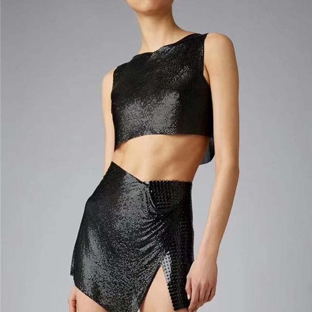 Chain Mail Effect Crop Top 4