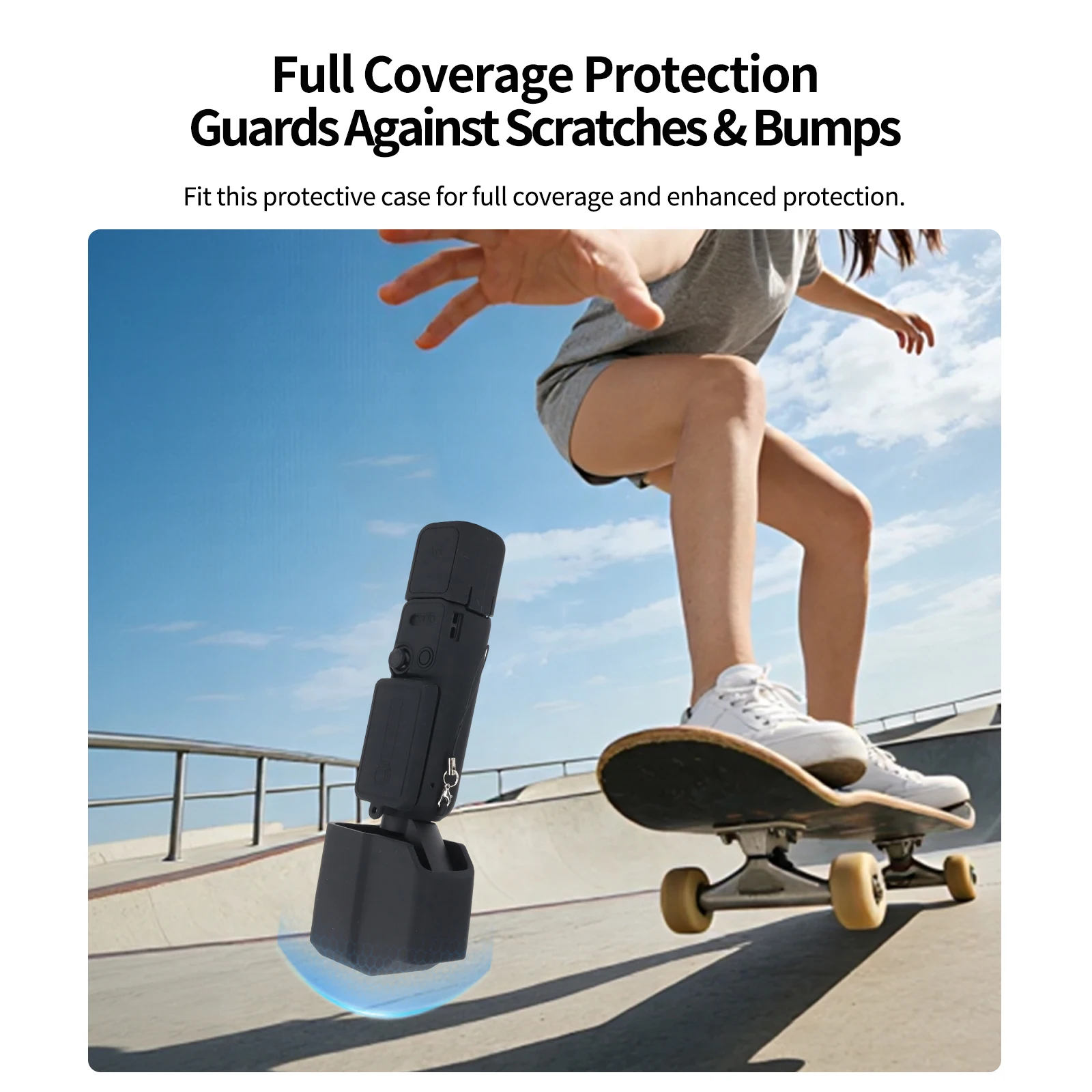 Premium Silicone Protective Case with Lens Guard and Lanyard