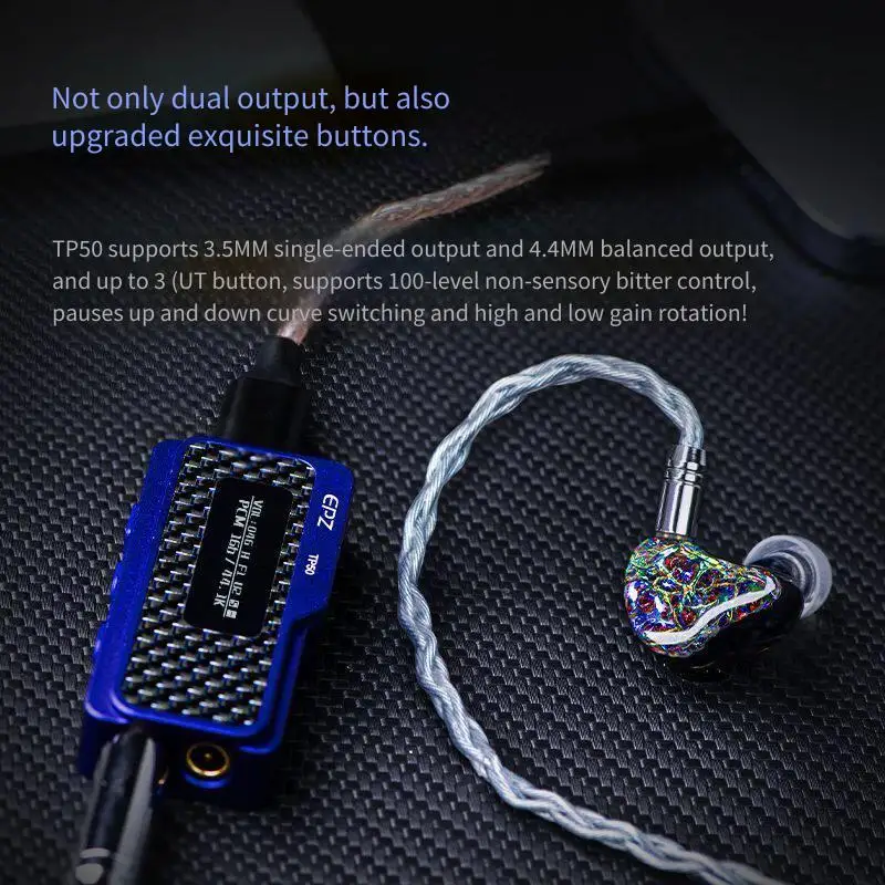 EPZ TP50 듀얼 CS43198 칩 휴대용 오디오 동글 블루투스 5.1 HiFi 디코더 헤드폰 앰프 증폭기 (휴대폰/노트북용)