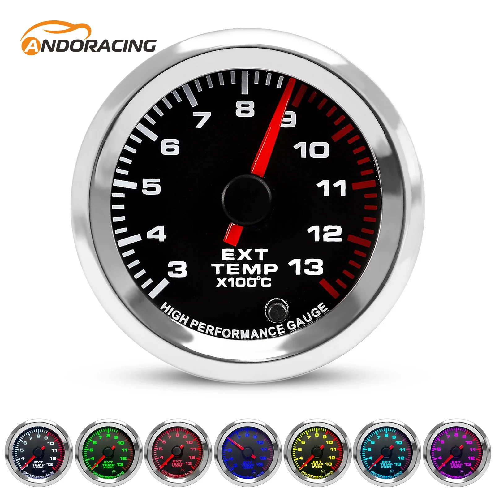 

Car 7 Colors 2'' 52mm 1/8 NPT Exhaust Gas Temp Gauge 300-1300 Celsius Pointer EGT Gauge Meter With Stepper Motor