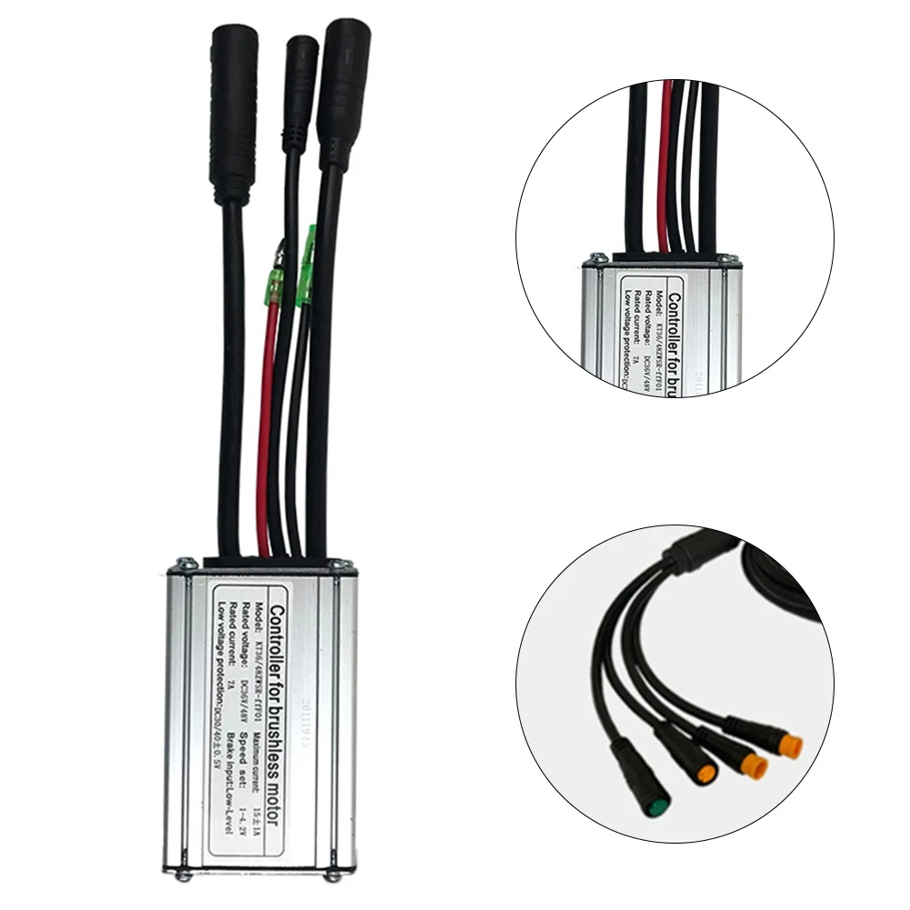22A 48V 750W KT Controller SM avec Lumière 36aterproof Controller E Bike Box 9 Tube 36 48V KT 22A étanche avec Câble de Lumière Rectangula Controller Equipment