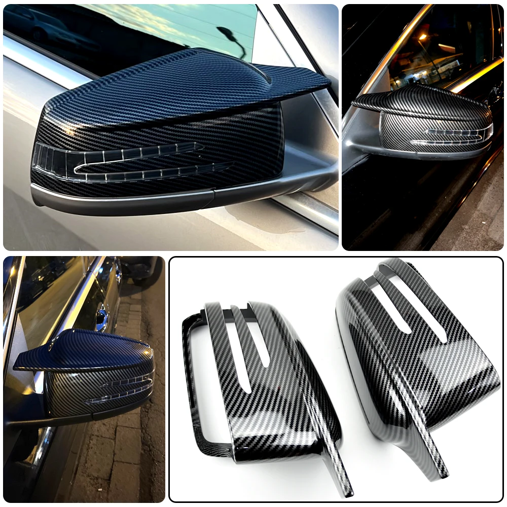 

1 pair Carbon Fiber pattern mirror cover For Mercedes-Benz C-Class W176 W246 W204 W212 W221 CLS X156 C117