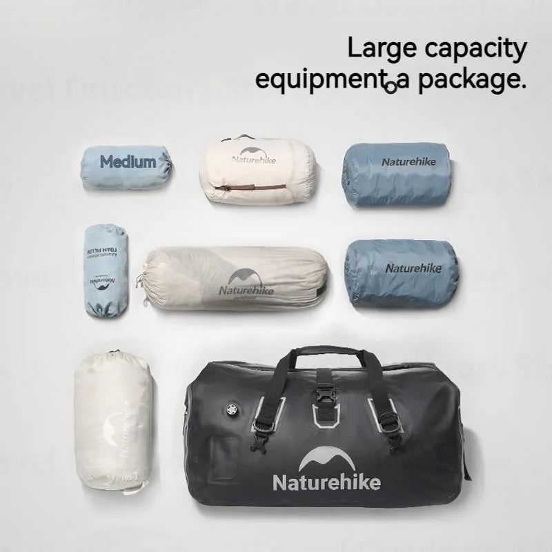 Naturehike 40L/60L/90L River Trekking Bag Outdoor 500D PVC Net Clamping Cloth Waterproof Sport Storage Bag Beach Travel