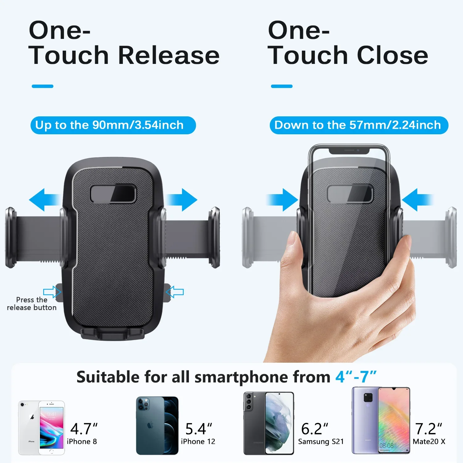 Universal Car Phone Holder – Dashboard & Windshield Mount with Adjustable Clip